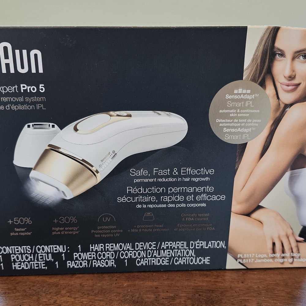 EUC Braun Silk-Expert Pro 5 IPL Intense Pulsed Light hair removal.